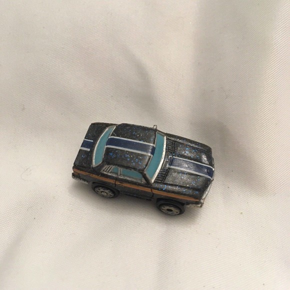 Micro Machines Galoob Mercedes with Stripes and Sparkle in the Paint Blue Grey - Picture 5 of 7